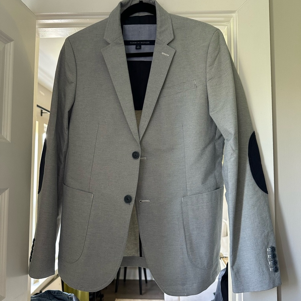 Tommy Hilfiger light blue Blazer with Black Accents- S